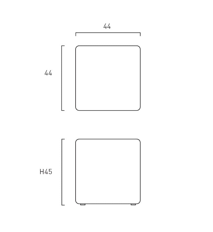 Moree Cube Beistelltisch / Hocker Maße