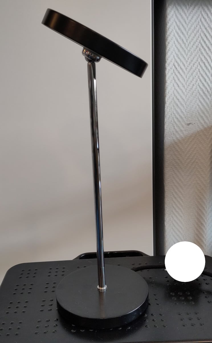 Top Light Sun Table Tischleuchte - Ø13cm, Höhe 33,2cm, schwarz matt chrom - Aussteller