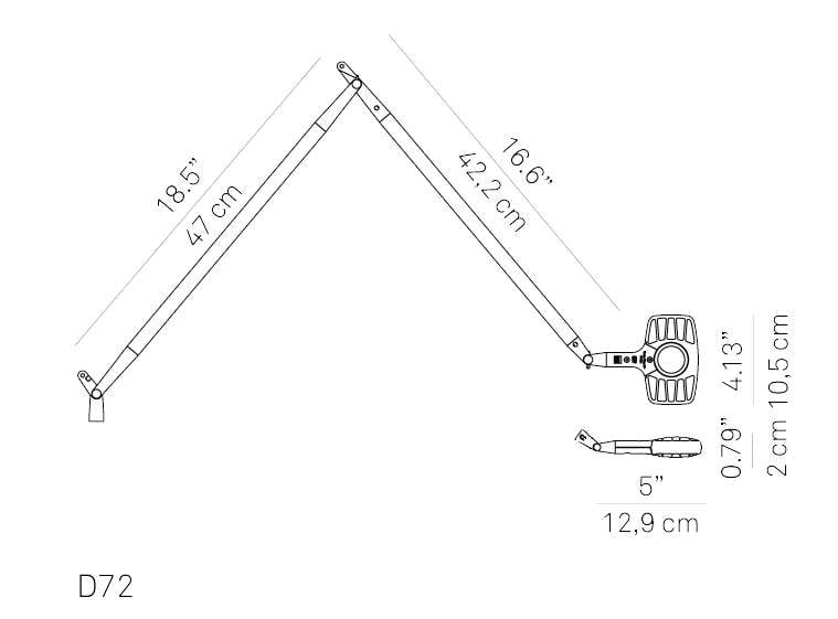 luceplan otto watt led tischleuchte 10 abmessung body