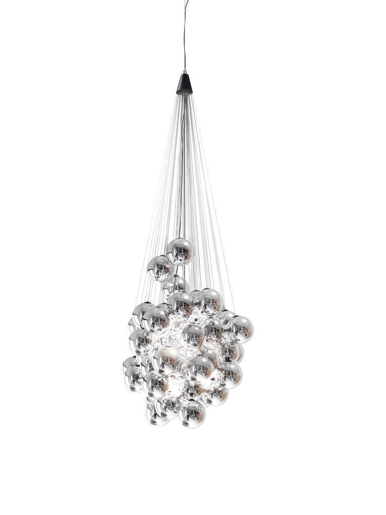 Luceplan Stochastic Pendelleuchte - Ø40cm, Kugeln metallisiert, 2700K - Aussteller