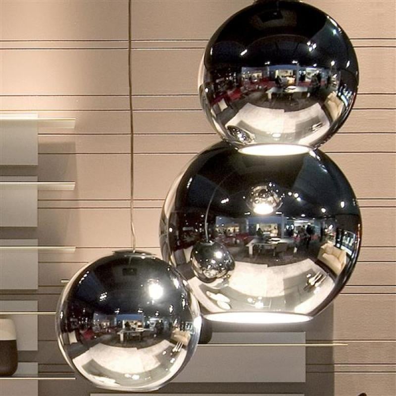 fontana arte globo di luce pendelleuchte chrom ambiente