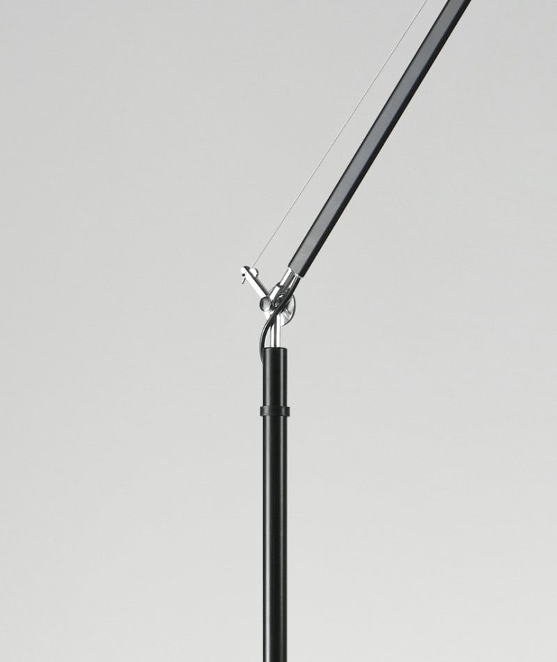 artemide tolomeo mega stehleuchte schwarz detail 3