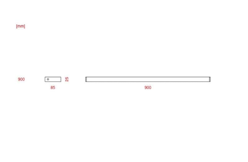 serien.lighting sml2 900 led wandleuchte technische zeichnung