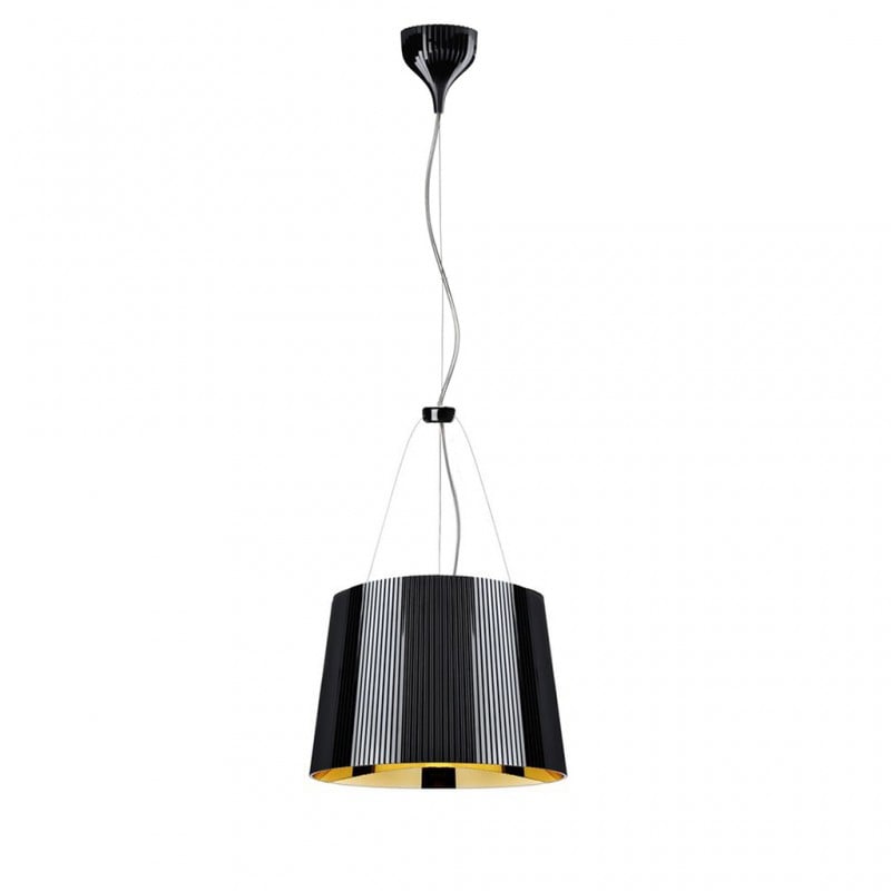 kartell ge pendelleuchte schwarz gold