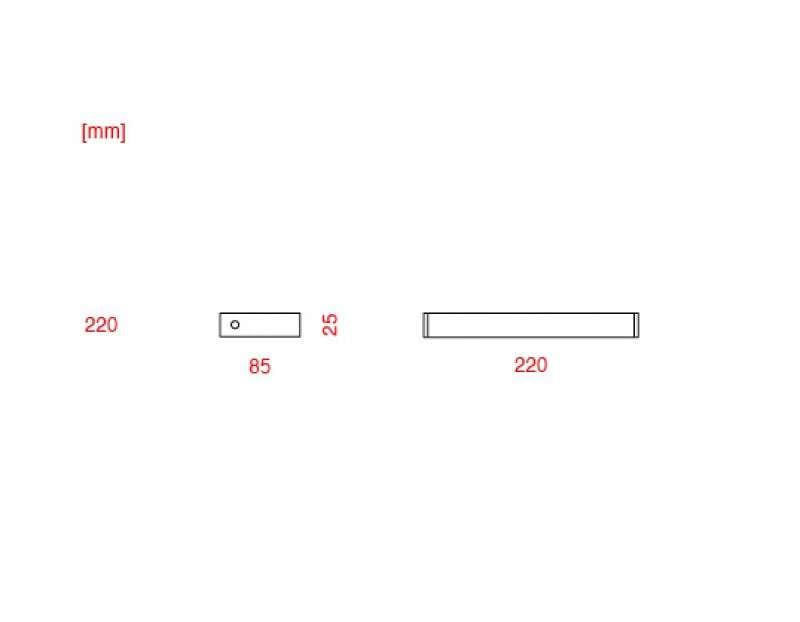 serien.lighting sml2 220 led wandleuchte technische zeichnung