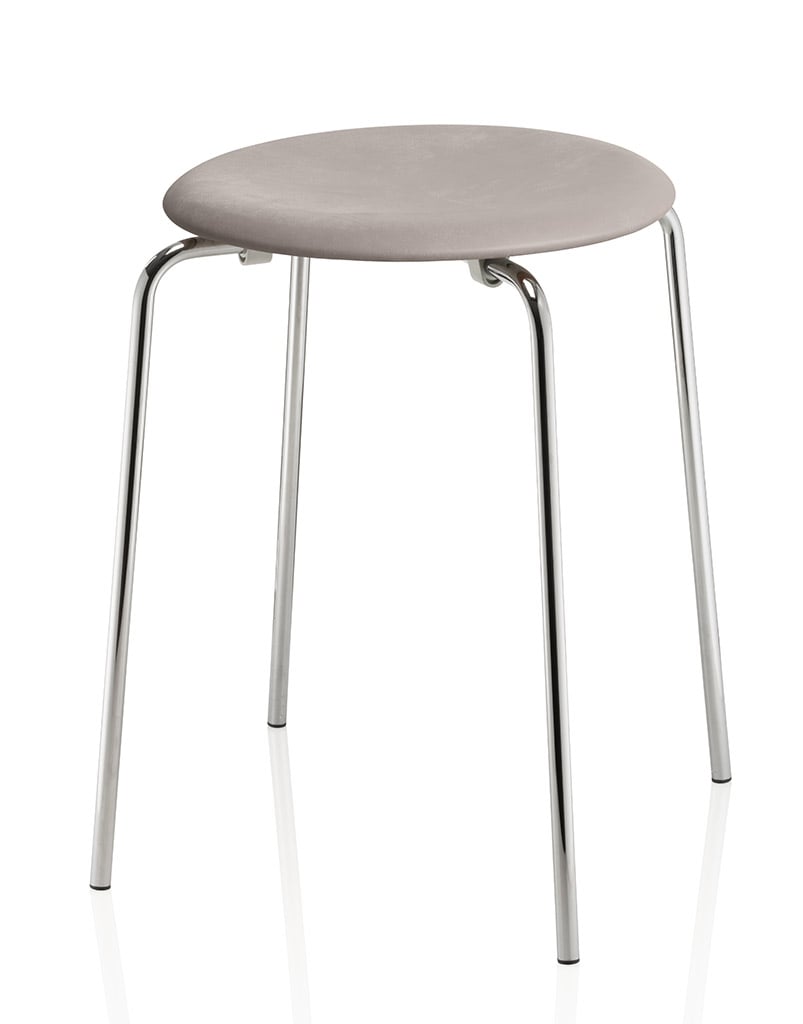 Fritz Hansen Dot Hocker - Leder grau - Lagerabverkauf