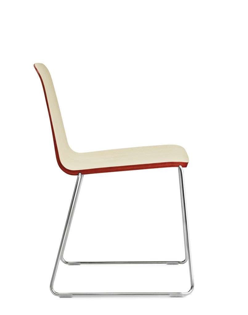 normann copenhagen just chair esche rot chrom seitenansic