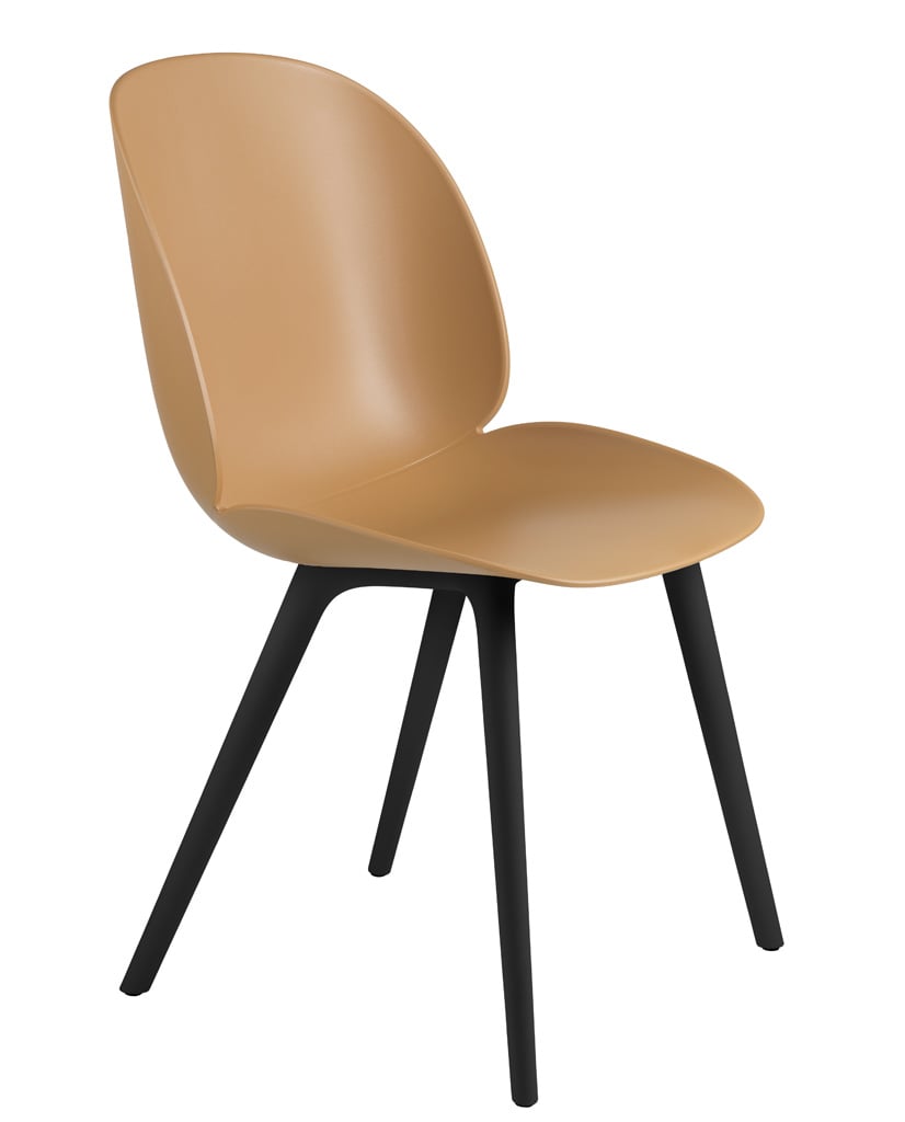 Gubi Beetle Dining Chair Stuhl, Kunststoffbeine schwarz