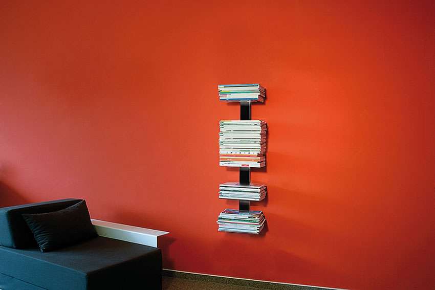 radius design booksbaum magazin wand klein 01 schwarz 739a