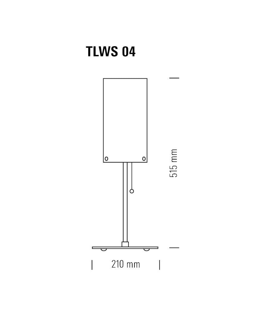 tecnolumen tlws 04 tischleuchte technische zeichnung