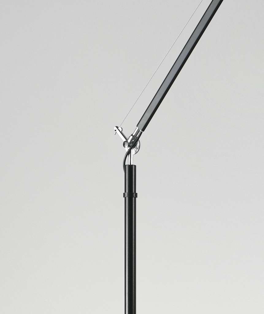 Artemide Tolomeo Mega Wandleuchte schwarz - Artemide Schirm:Pergamentschirm Ø 32cm|Artemide Farbe:schwarz