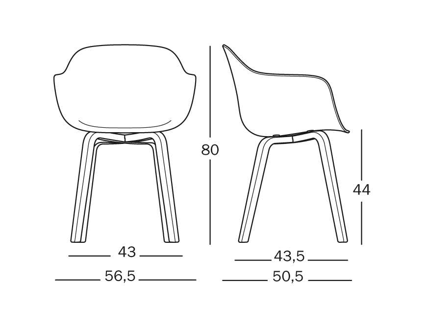 magis susbtance sessel technische zeichnung