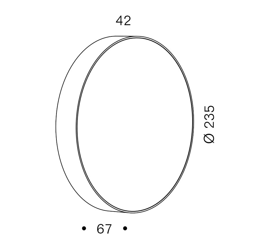 serien.lighting lid wandleuchte technische zeichnung