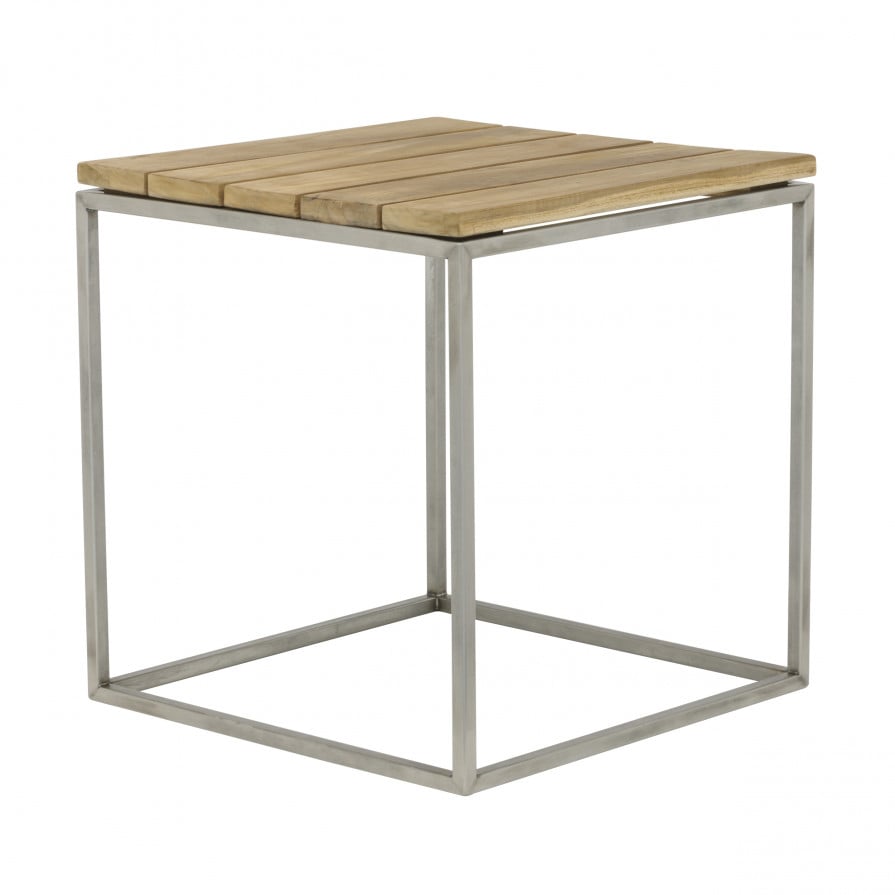 Jan Kurtz Lux Hocker - 45x45, Teak natur - Lagerabverkauf