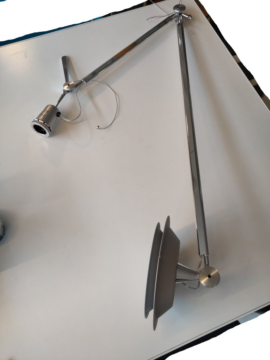 Artemide Tolomeo Decentrata Pendelleuchte - Pergamentschirm, Ø 32cm - Retoure