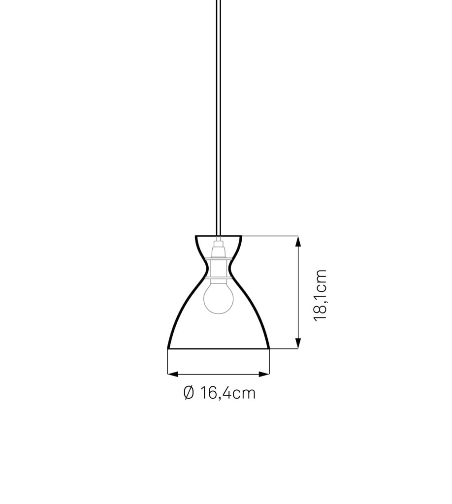 nyta pretty small pendelleuchte technische zeichnung