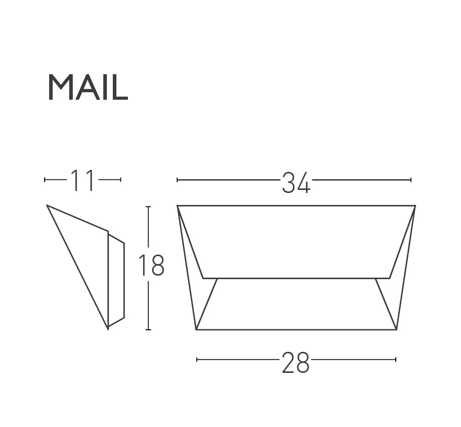 lumen center italia mail wandleuchte technische zeichnung