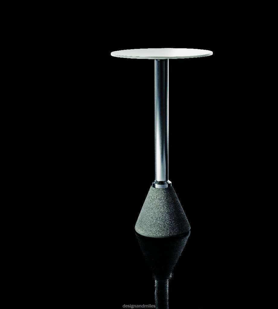 Magis Table One Bistrotisch - Magis Ausführung:Ø 60cm|Magis Gestellfarbe:Aluminium eloxiert|Magis Farbe:weiß|Magis Maße:H 110cm