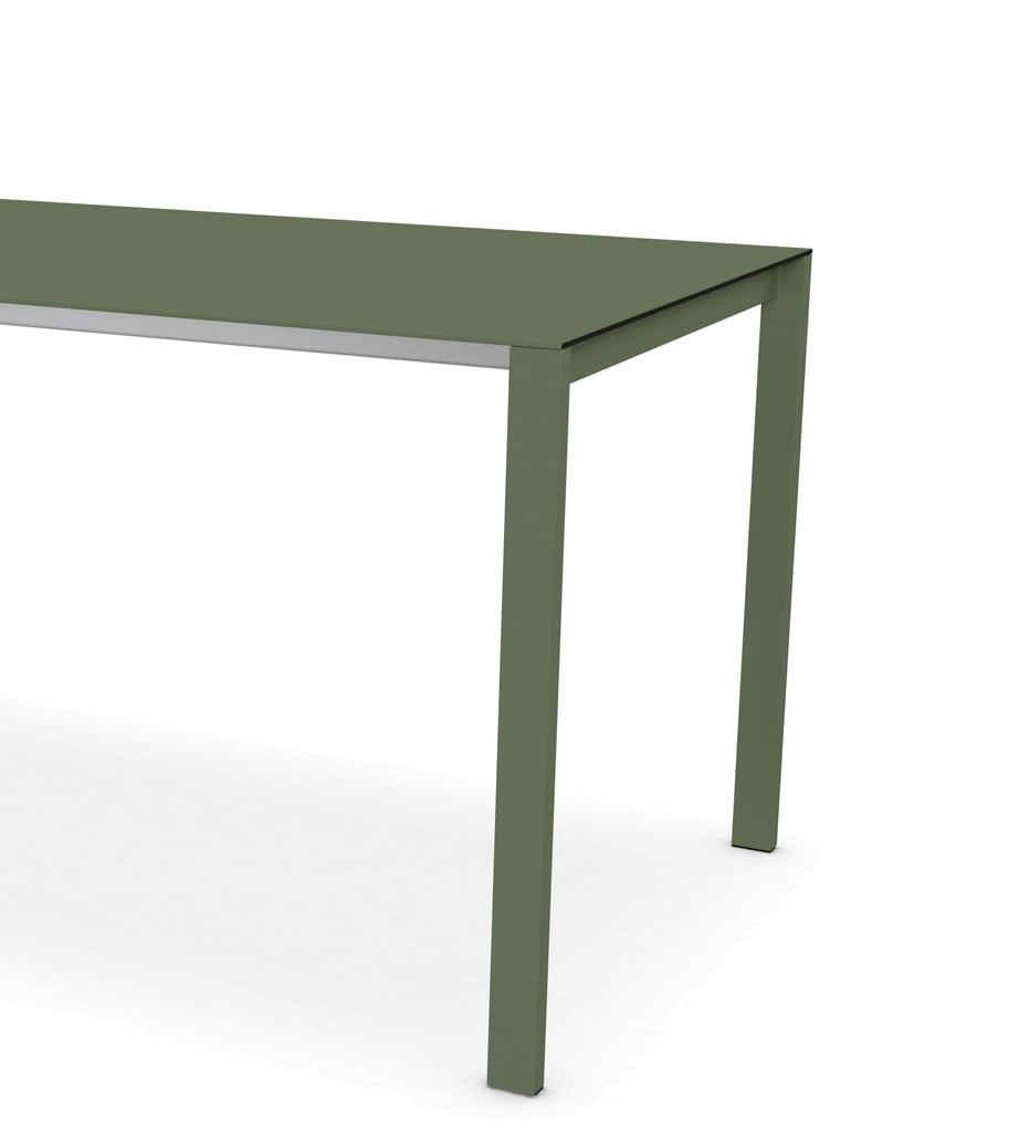 Kristalia Thin-K Aluminium Outdoor Tisch ausziehbar - 90 x 170 / 210 / 250cm - olivgrün - Aussteller