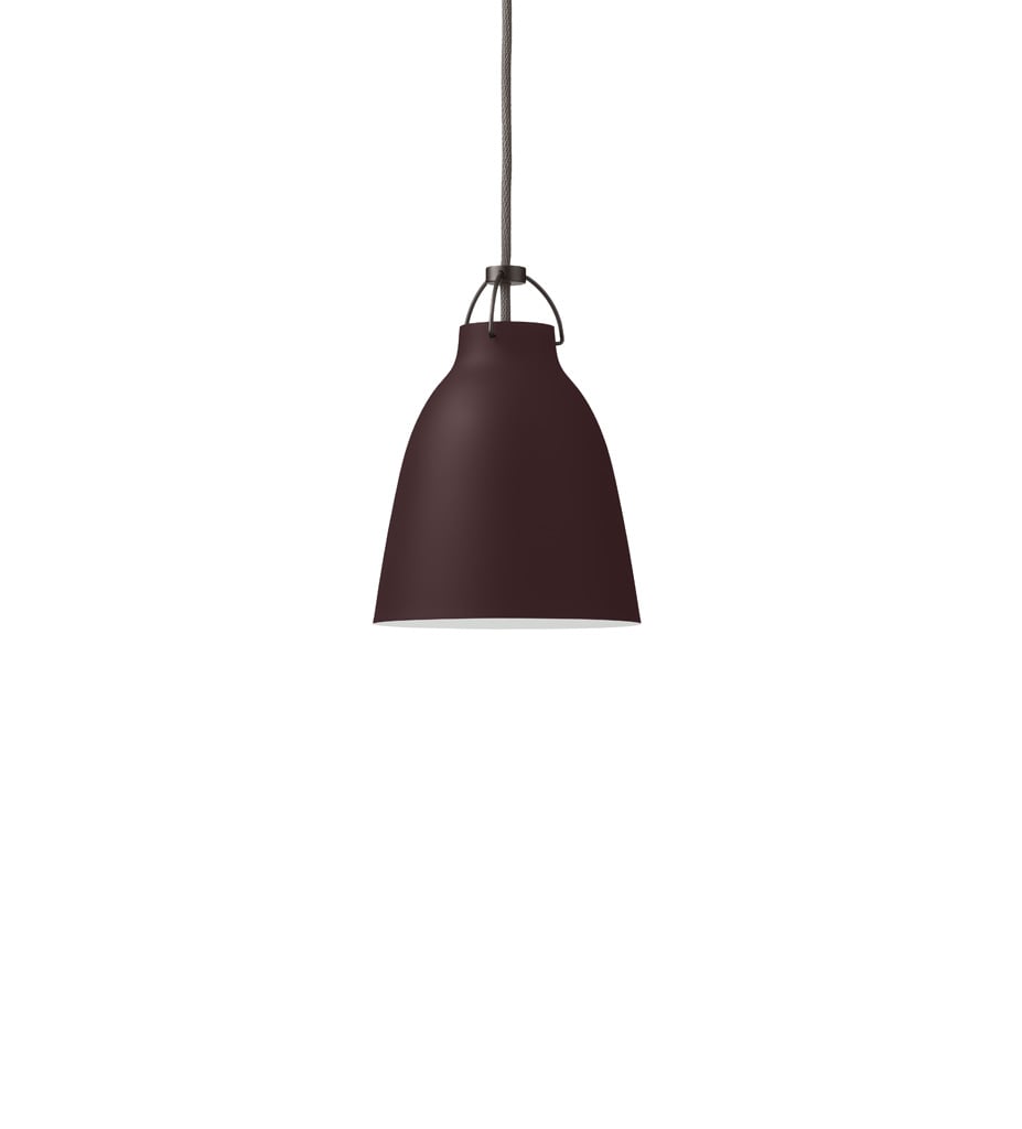 Fritz Hansen Caravaggio Matt Pendelleuchte - dunkelrot, P1 Ø16,5cm - Retoure