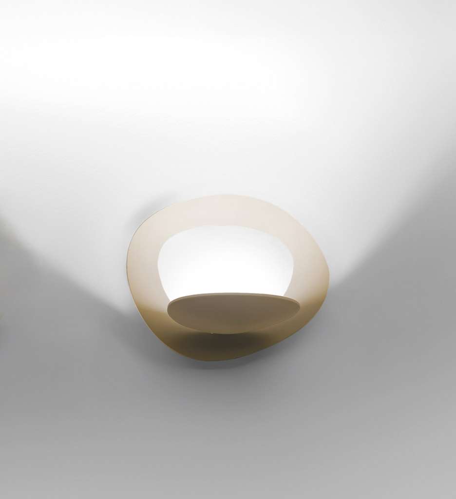 artemide pirce micro parete wandleuchte gold 1 1