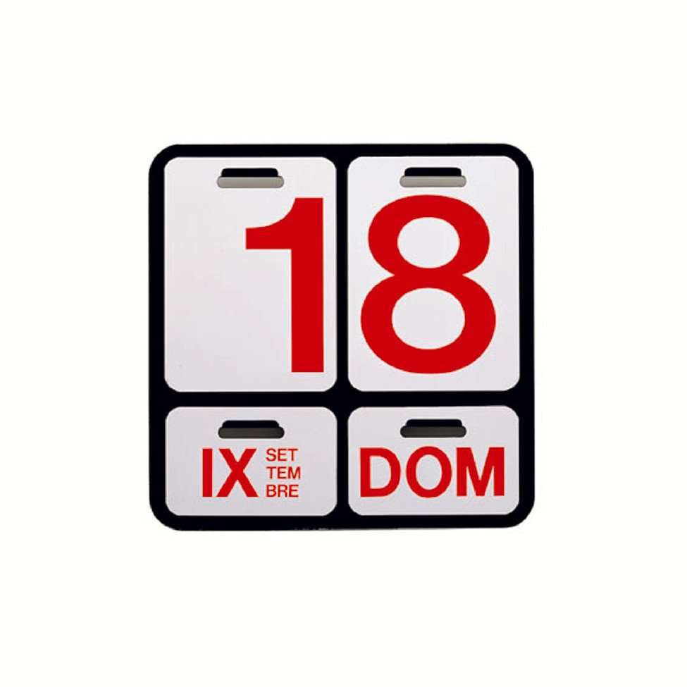 Danese Milano Ersatzteile für Formosa Wandkalender - Danese Milano Farbe:rot|Danese Milano Ausführung:Ersatzbuchstaben (deutsch)