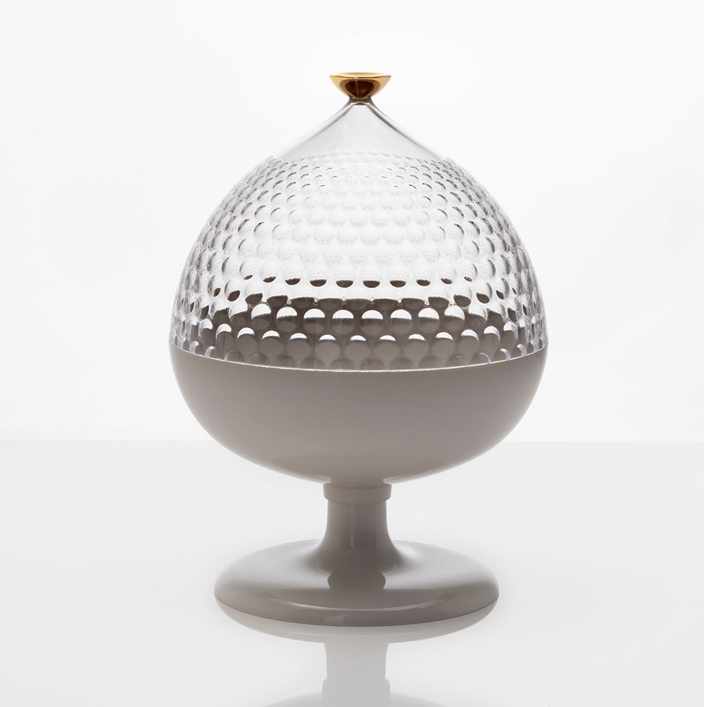 Kartell Pumo Dose (glasklar / weiß) glasklar / weiß 01551BT