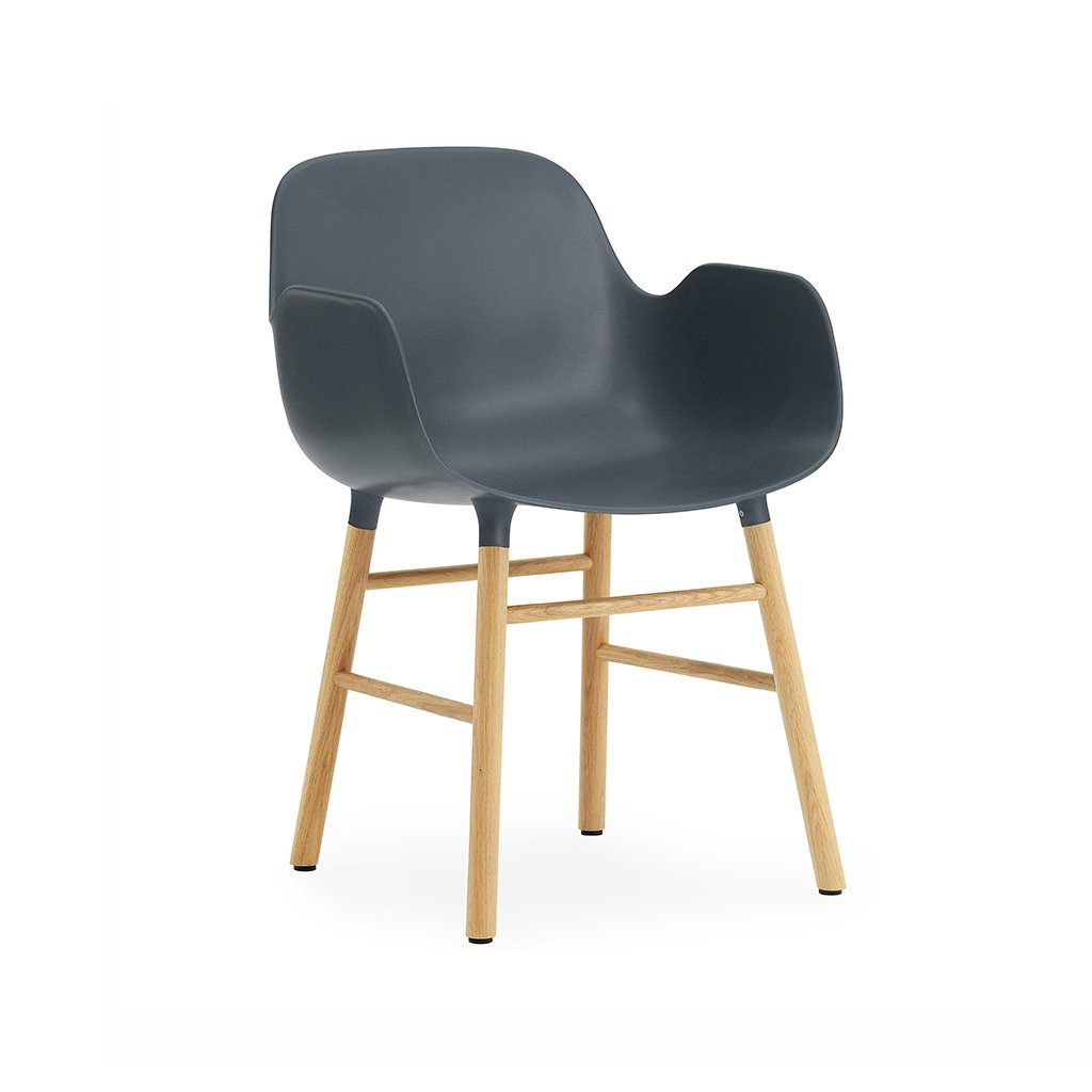 Normann Copenhagen Form Armlehnstuhl Holz | blau | Eiche | Kunststoff 602765