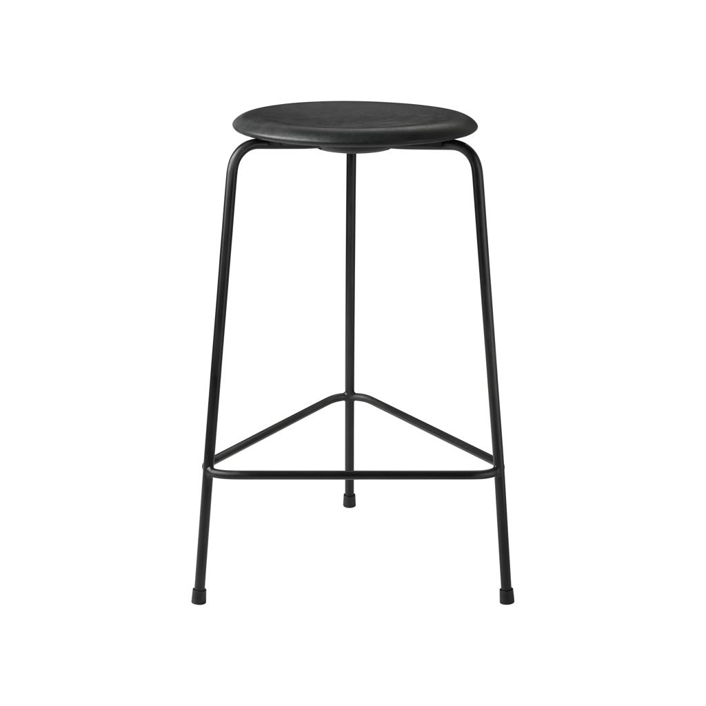 Fritz Hansen High Dot Barhocker Leder schwarz 840106