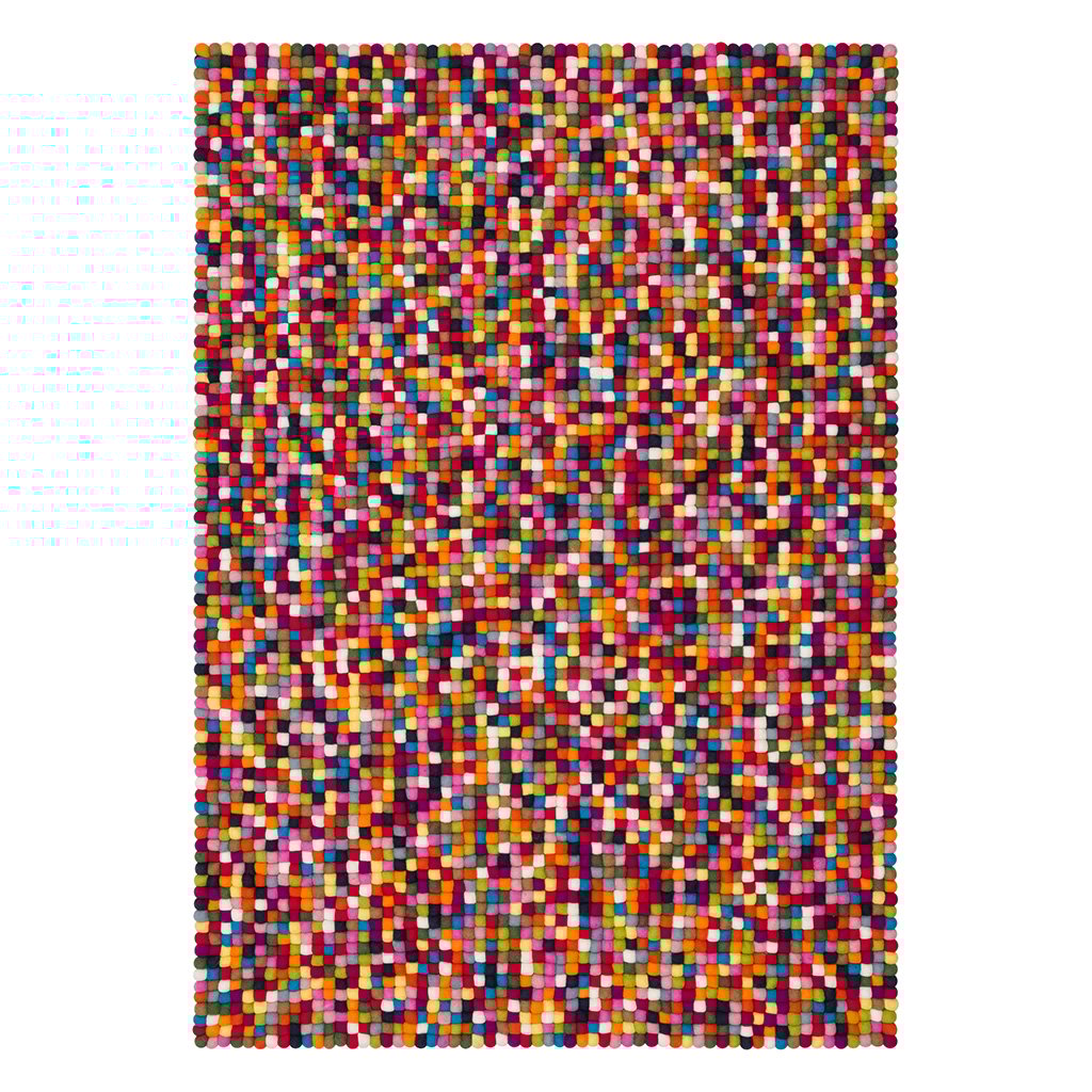 myfelt Lotte Filzkugelteppich eckig 70 x 100cm r-001-070-100