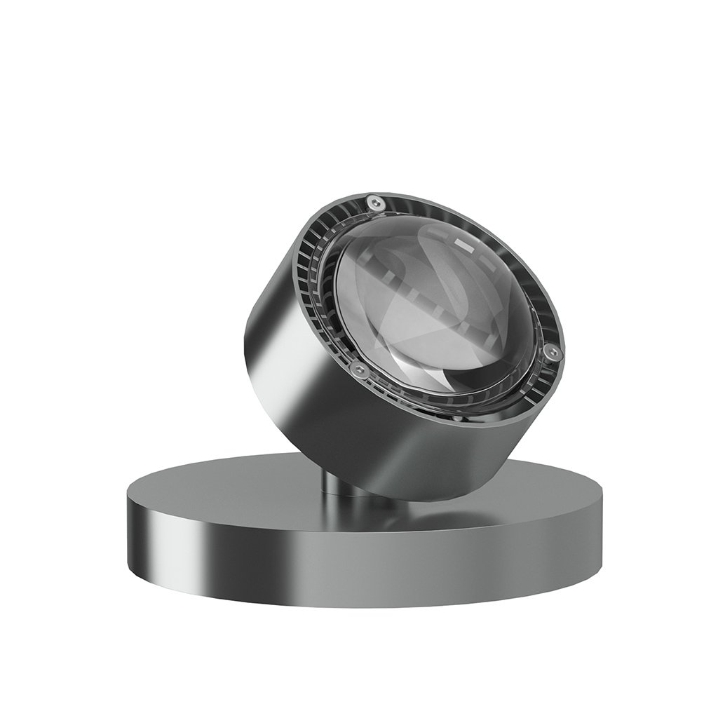 Top Light Puk Mini Spot Tischleuchte / Bodenleuchte ohne Dimmfunktion | chrommatt | Linse klar | LED 6-901401+2-2026