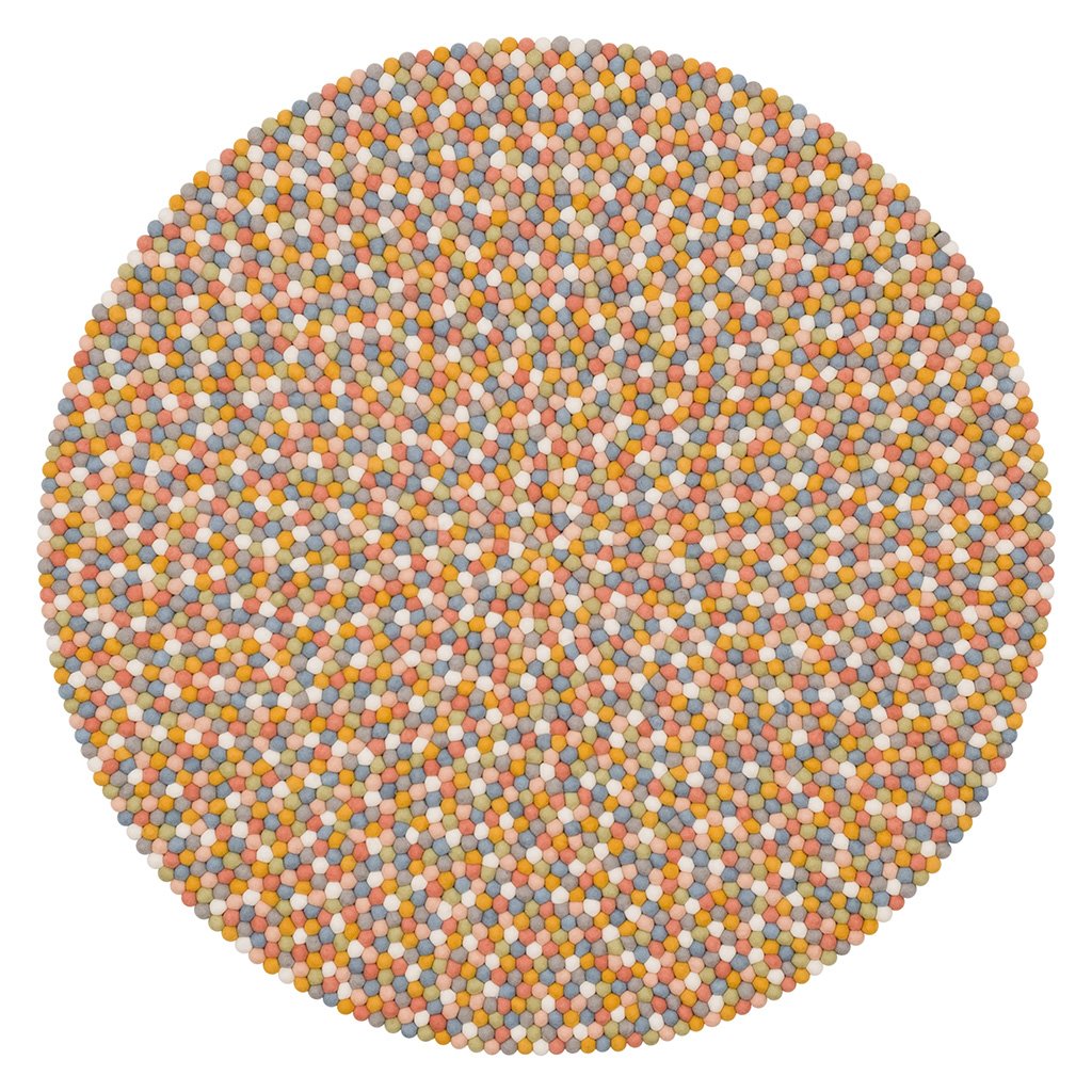 myfelt Liese Filzkugelteppich rund Ø 50cm 040-050