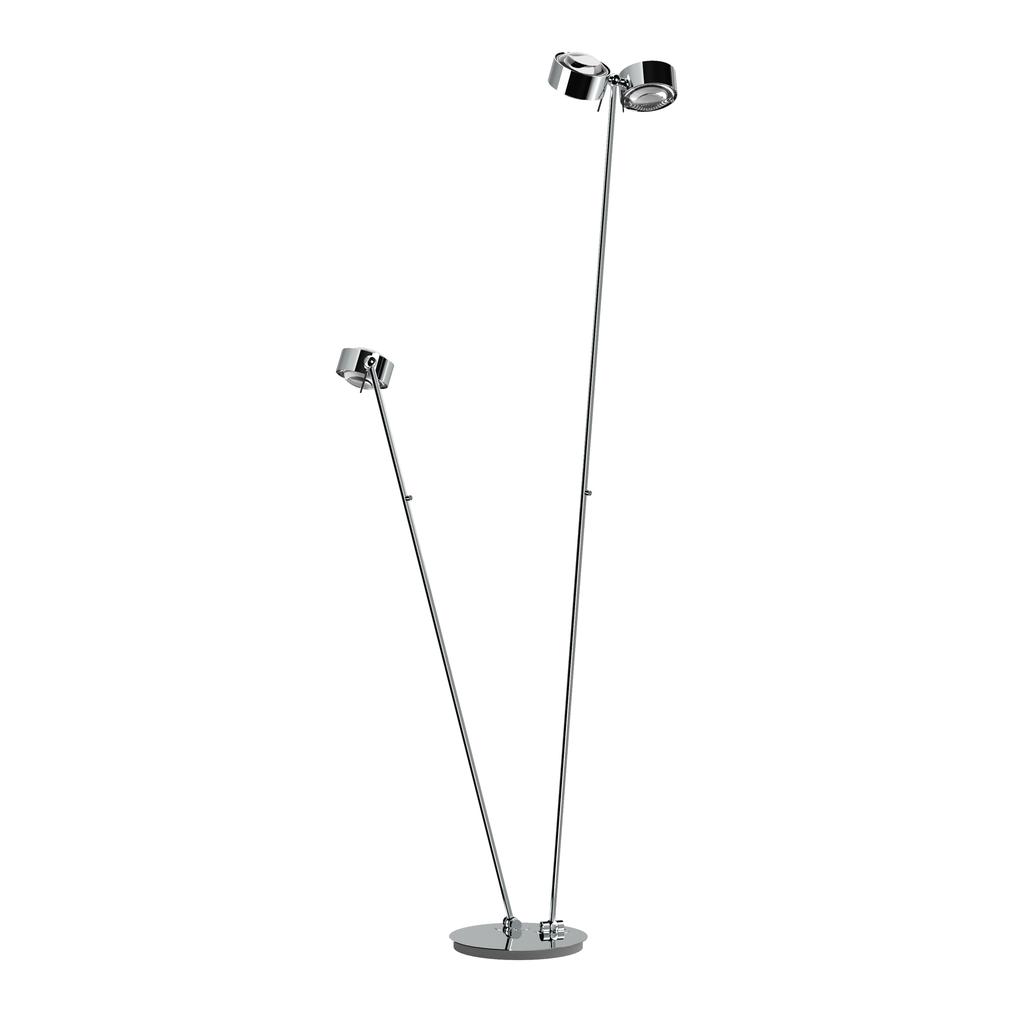 Top Light Puk Maxx Floor Mother-Kid LED Stehleuchte chrom | 3x Glas matt / 3x Linse klar | LED 6-3821801202-NV-LED+3x2-3036+3x2-3037