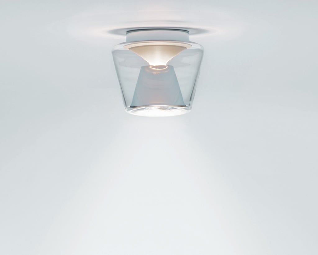 serien lighting Annex S Deckenleuchte Standard-Fassung | abhängig vom Leuchtmittel (exklusive) | Glasschirm klar, Reflektor aluminium poliert AN1121