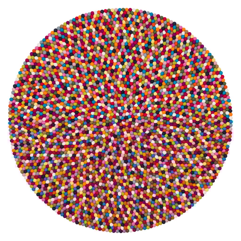 myfelt Lotte Filzkugelteppich rund Ø 50cm 001-050