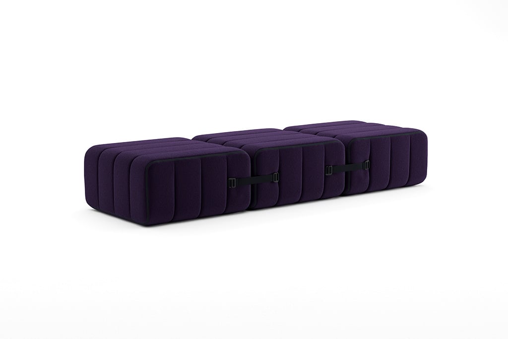Ambivalenz Curt Sofasystem Modul 3er-Set (Jet Trevira 9607 (blau-lila)) Jet Trevira 9607 (blau-lila) CU010003-S03
