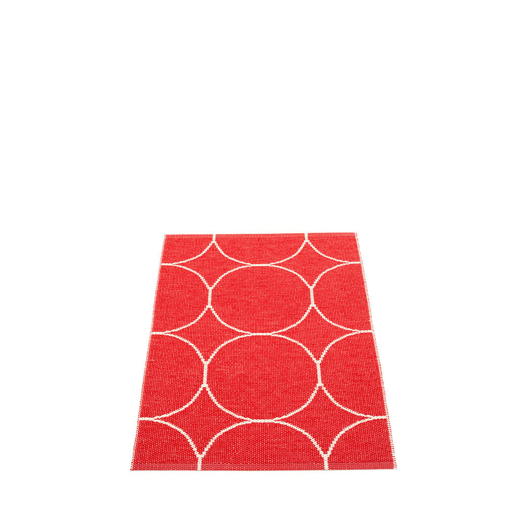 pappelina Boo Outdoor-Teppich - red / vanilla 70 x 100cm BOO2710