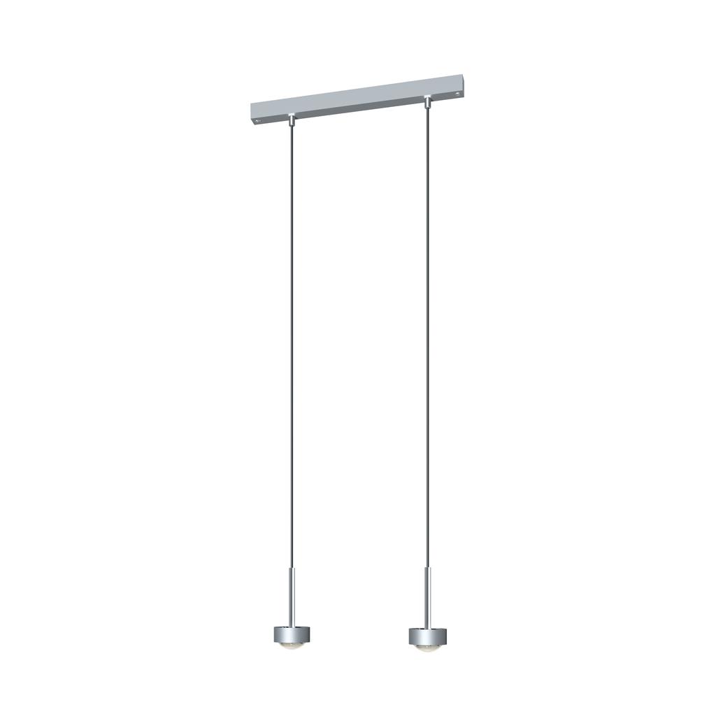 Top Light Puk Mini Choice Long One Pendelleuchte 2 Köpfe chrommatt | Standard-Fassung | 45cm 8-6054021-H
