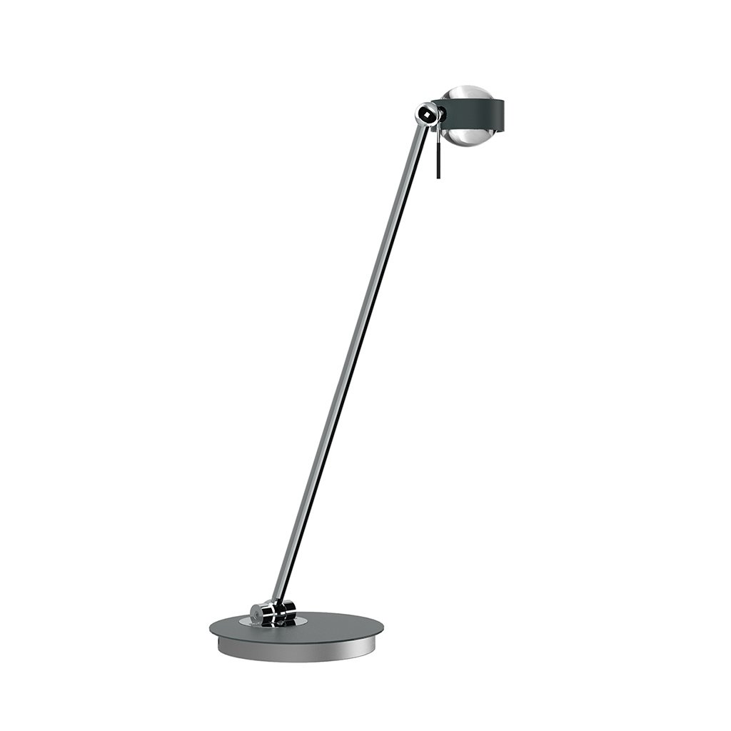 Top Light Puk Mini Table Single Tischleuchte anthrazit matt-chrom | Linse klar / Linse klar | Standard-Fassung | 60cm 6-08602-1-23-G9+2x2-2026