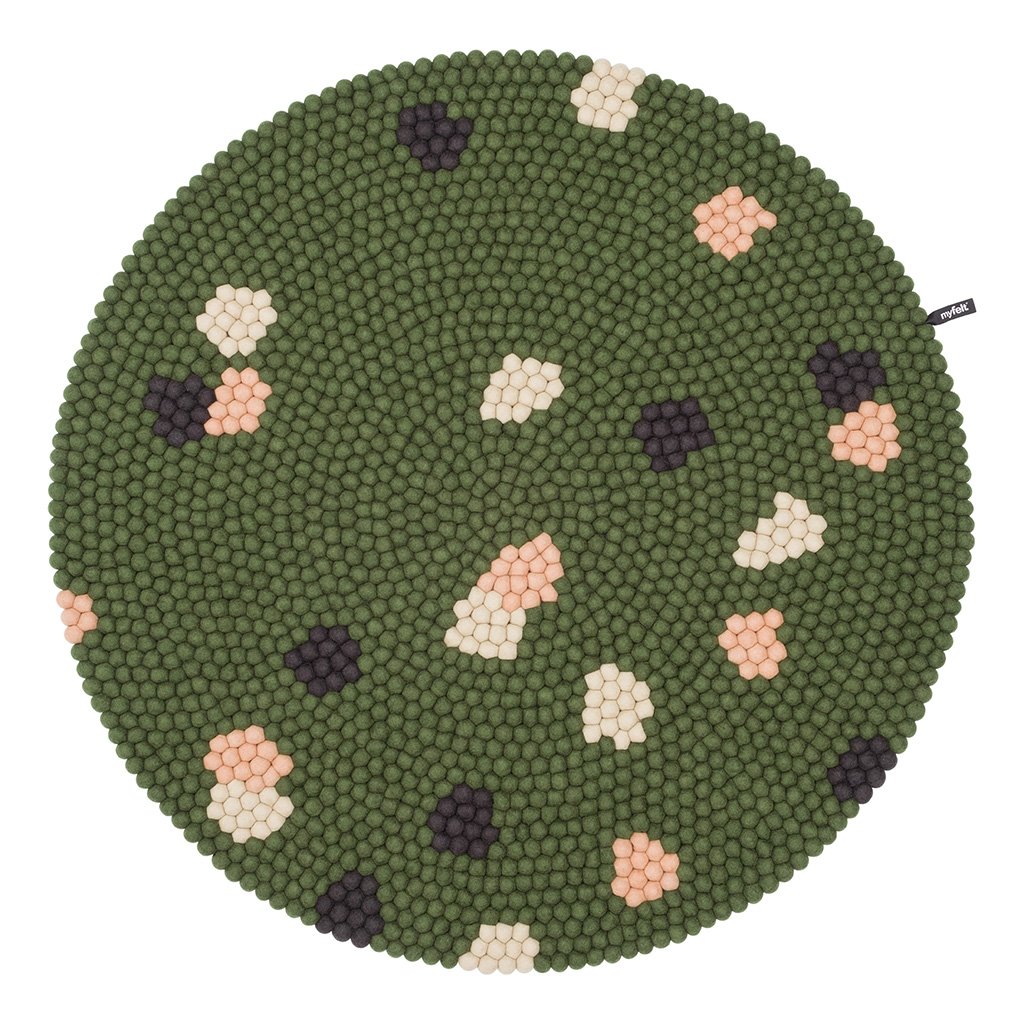 myfelt Terra Moss Filzkugelteppich rund Ø 50cm TR-050-050