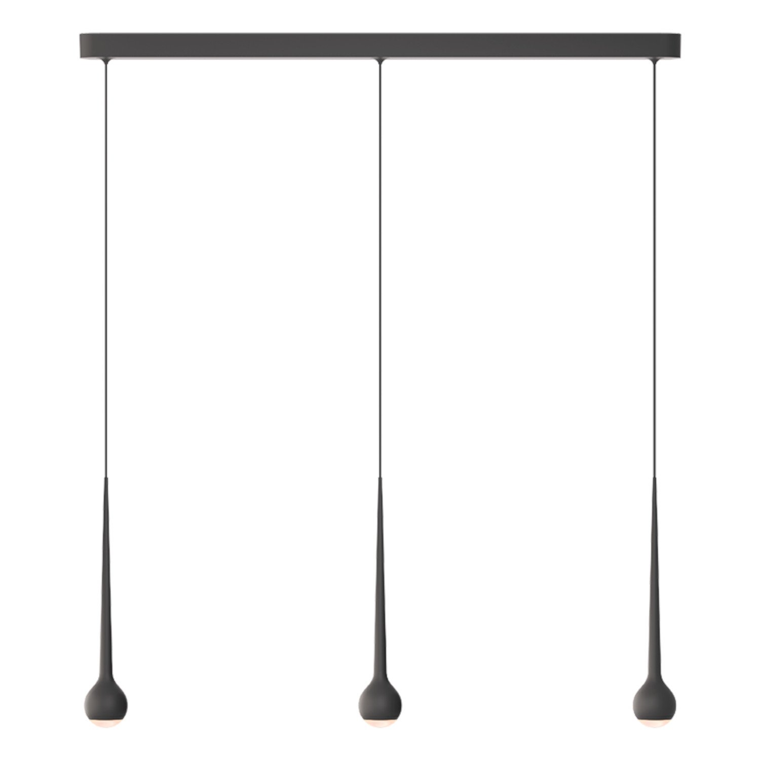 GRAU Falling Sun Trace LED Pendelleuchte 3-flammig Black FAT2-330-00