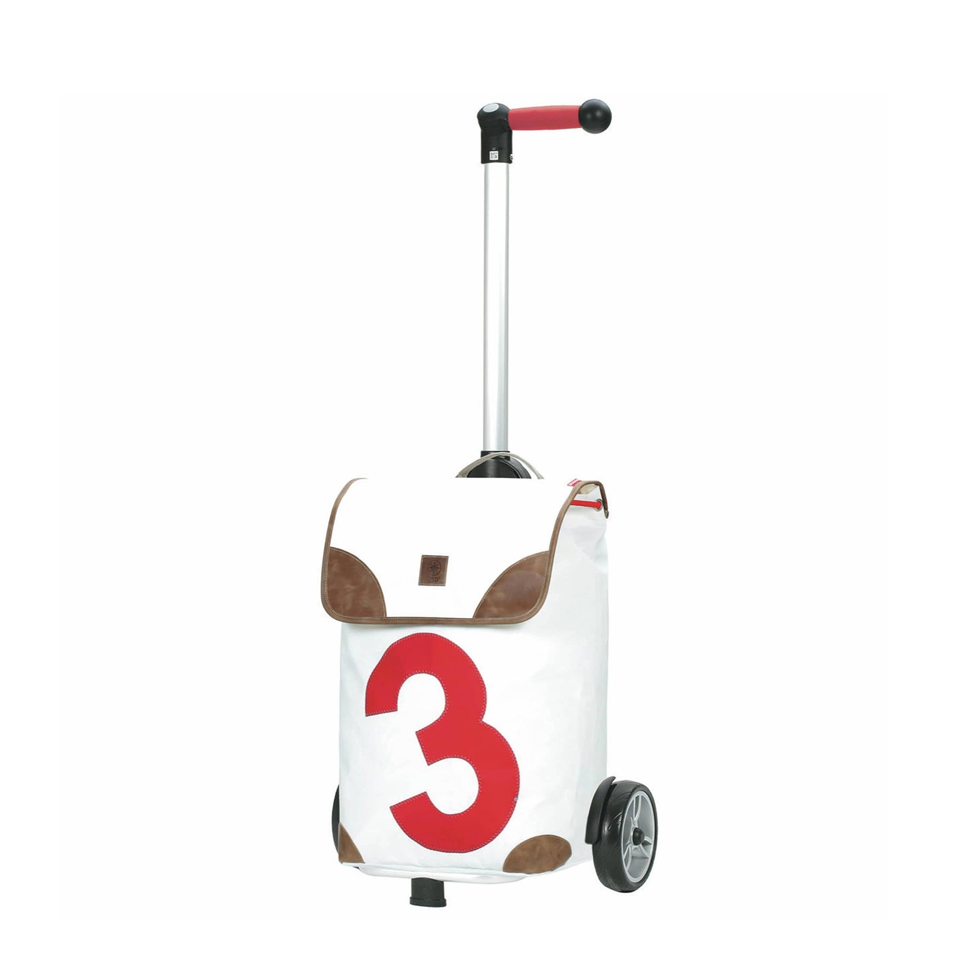 360 ° Taschen Lee Trolley (Zahl 3 rot, Lederdetails, Shopper mit 3-Wege-Griff) Zahl 3 rot, Lederdetails, Shopper mit 3-Wege-Griff 2226