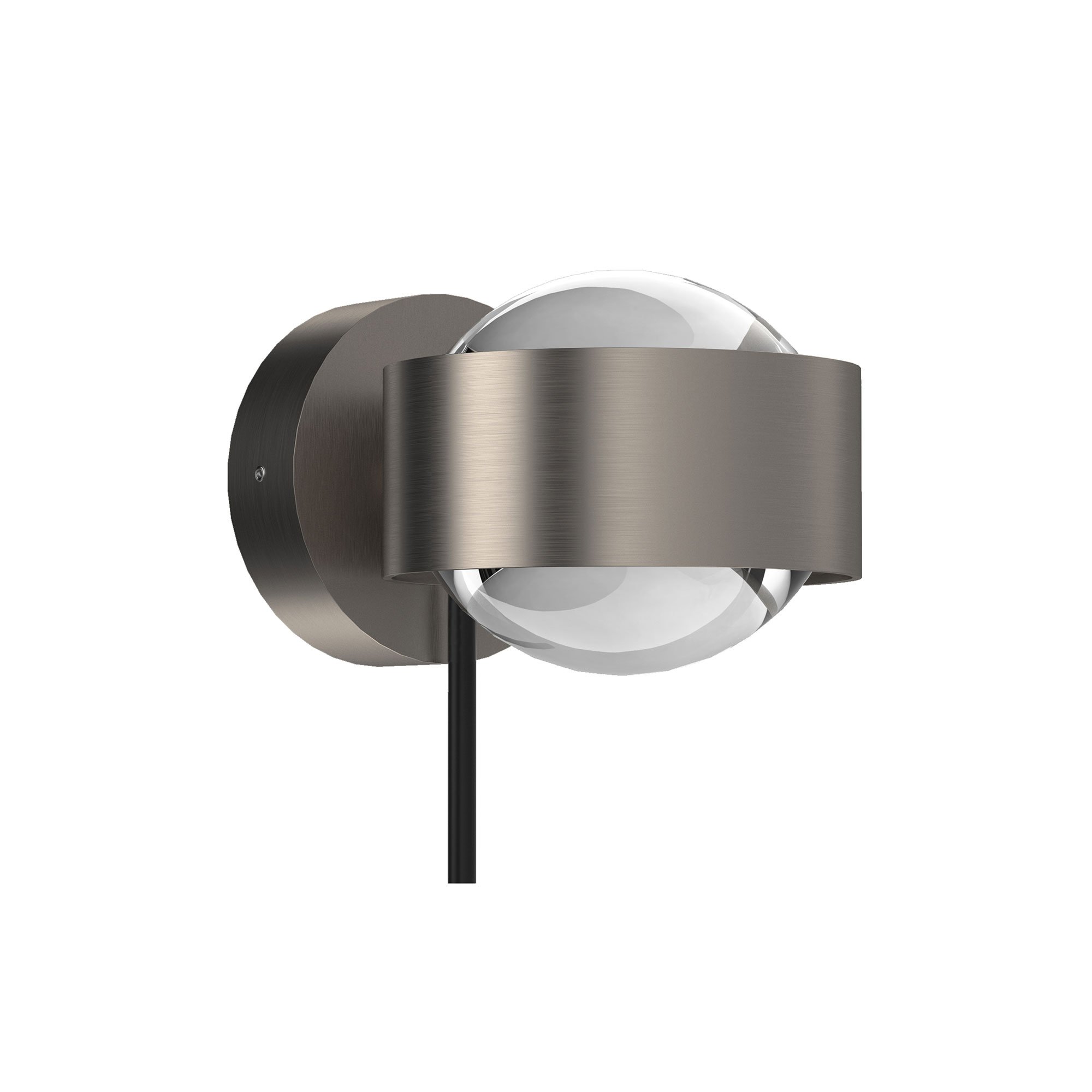 Top Light Avantgarde Puk! 80 Wall LED Wandleuchte nickelmatt | ohne Abdeckung (für Nachbestellungen) 80-101203