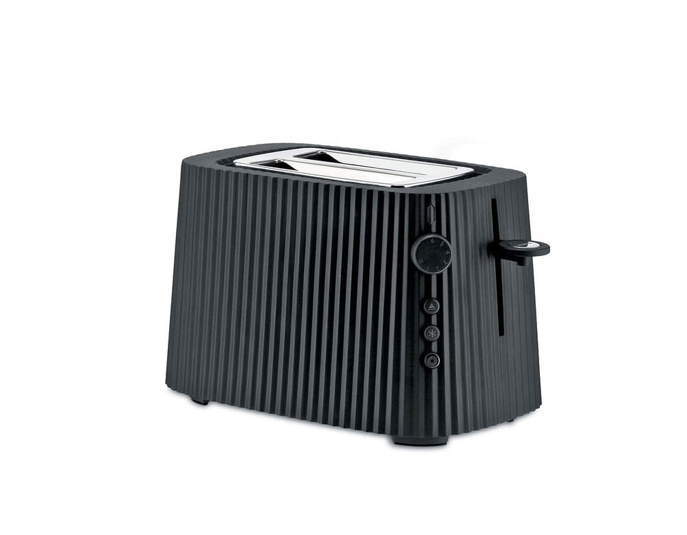 Alessi Plissé Toaster (schwarz mit Reliefdekor) schwarz mit Reliefdekor MDL08 B