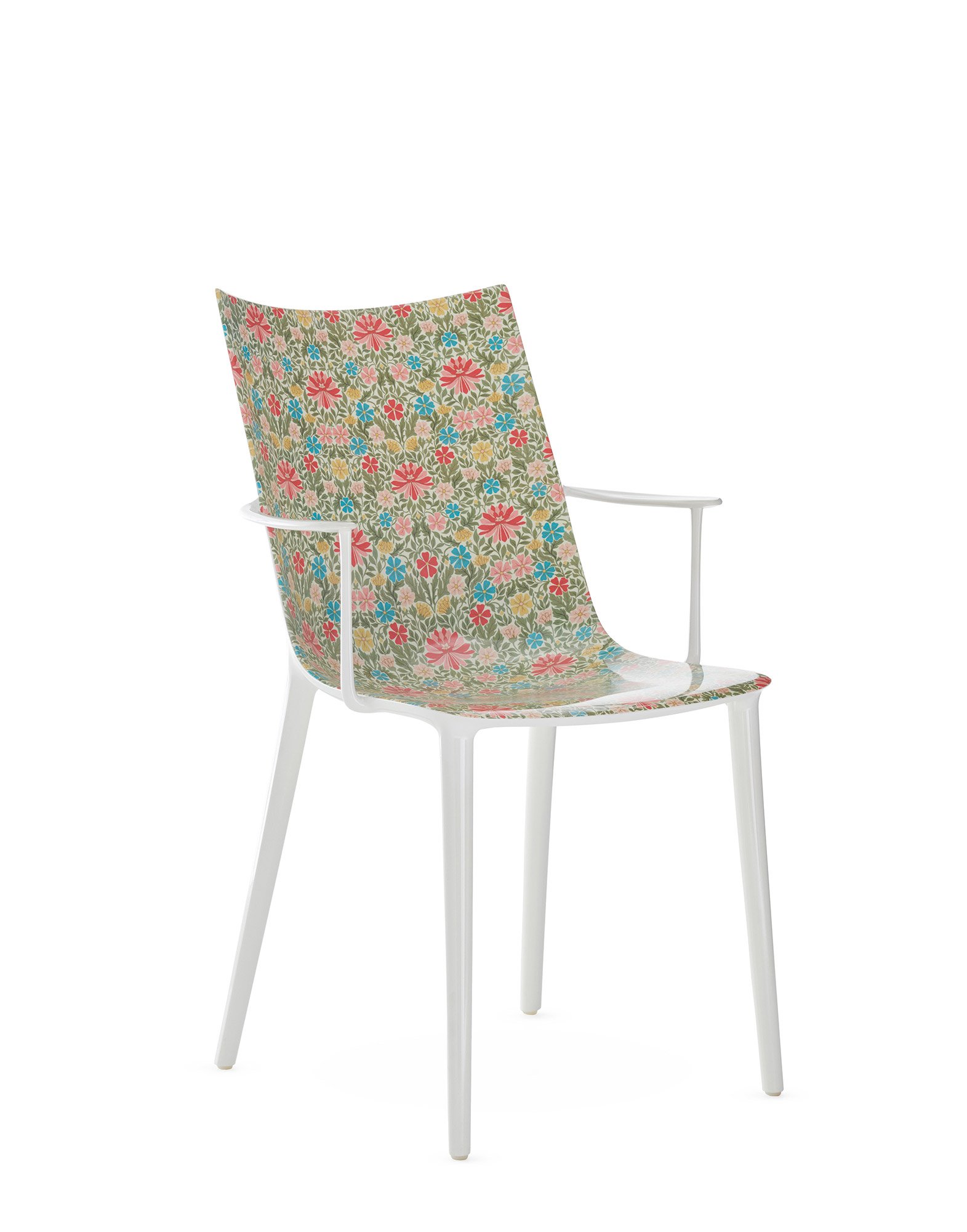 Kartell H.H.H. Stuhl Graphic Impression (Moonflower weiß) Moonflower weiß 05919BE