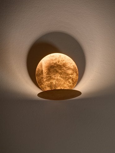 Catellani & Smith Lederam W 17 Wandleuchte vordere Scheibe schwarz / kupfer, hintere Scheibe kupfer / schwarz LW171