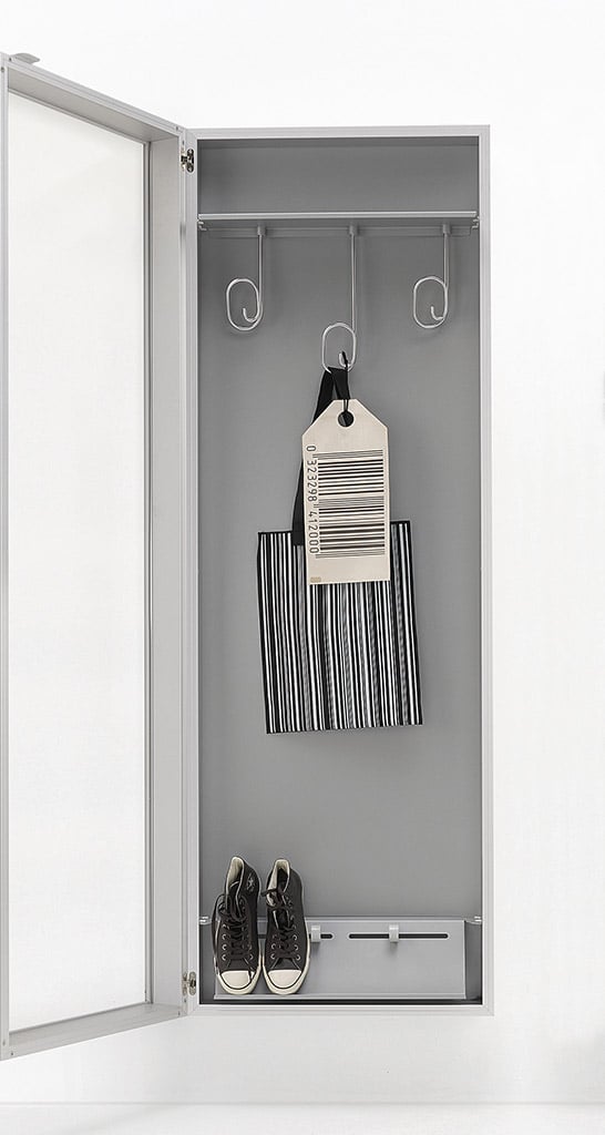 Kristalia Coat BoxOne Wandgarderobe / Spiegelschrank aluminium 20BOX14