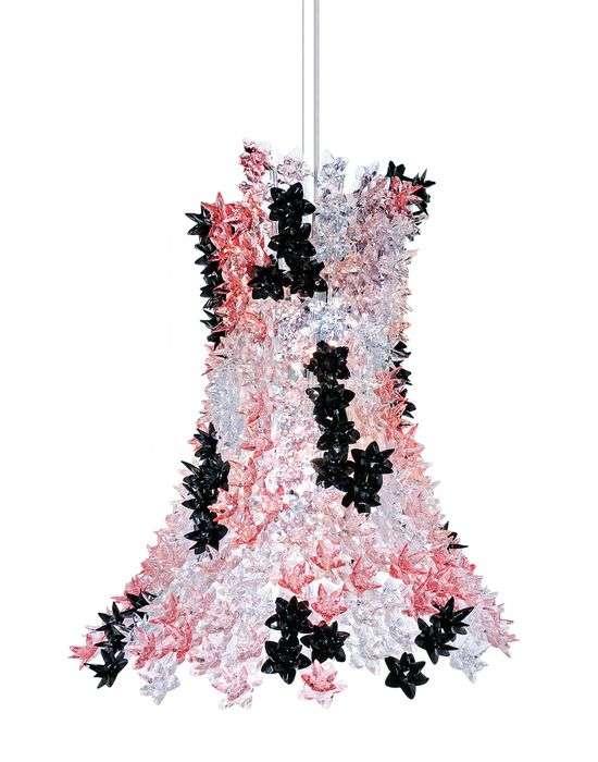 Kartell Bloom Pendelleuchte rosa / schwarz transparent 09250RN