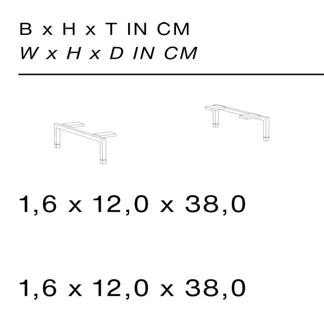 Schönbuch Urban Untergestell für Lowboard und Sideboard Kommode 2-er Set 1081.