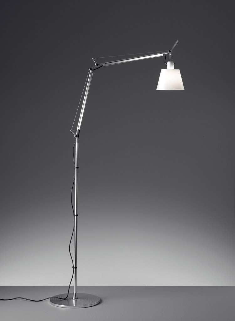 Artemide Tolomeo Basculante Stehleuchte (Pergamentschirm Ø 18cm) Pergamentschirm Ø 18cm 0947010A+A012820